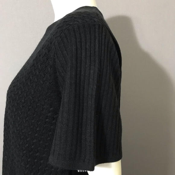 Sag Harbor Black Short Sleeve Basketweave Sweater Sz-XL - Picture 6 of 9
